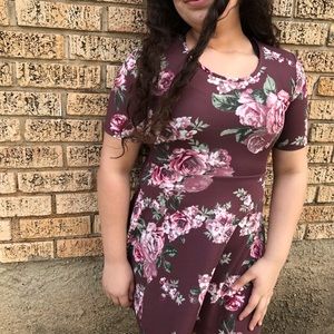 Floral Burgundy Dress